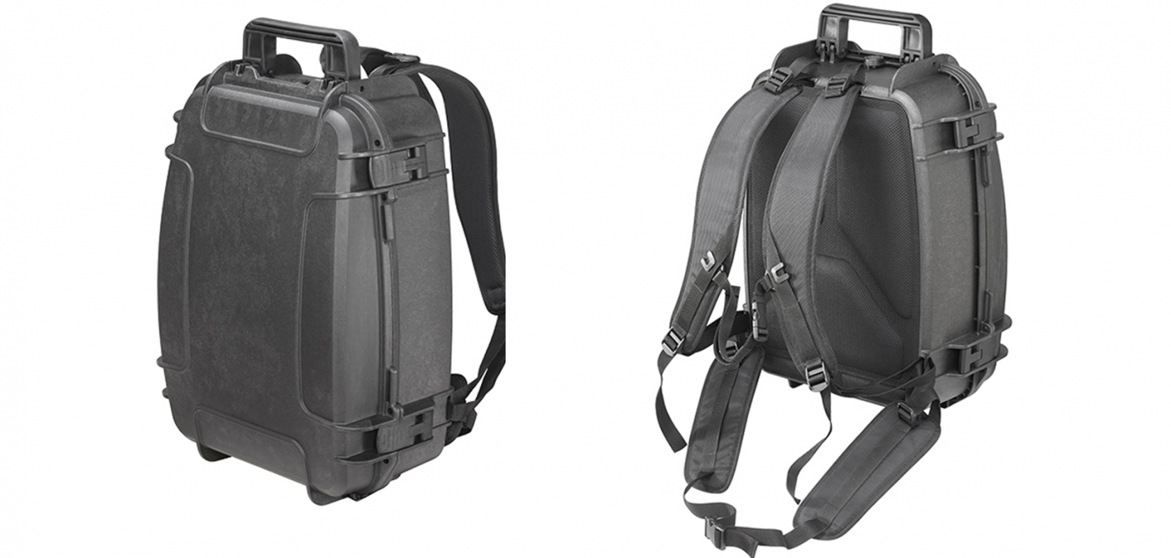 robuster wasserdichter Kunststoffkoffer Rucksack outdoorLine 3635